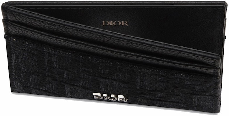Dior Card Holder Oblique Jacquard Black Lookbook Dior Card Holder Oblique Jacquard Black