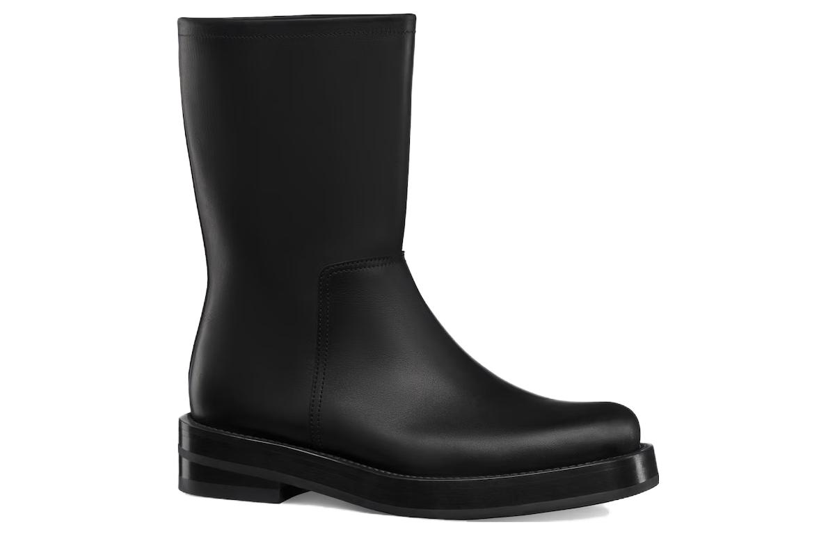 Order Dior Carlo 黑色皮革踝靴 3BO317ZMP_H900