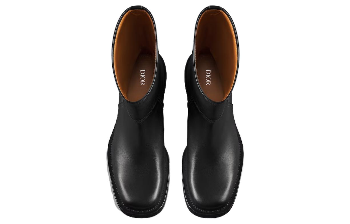 Lookbook Dior Carlo 黑色皮革踝靴 3BO317ZMP_H900