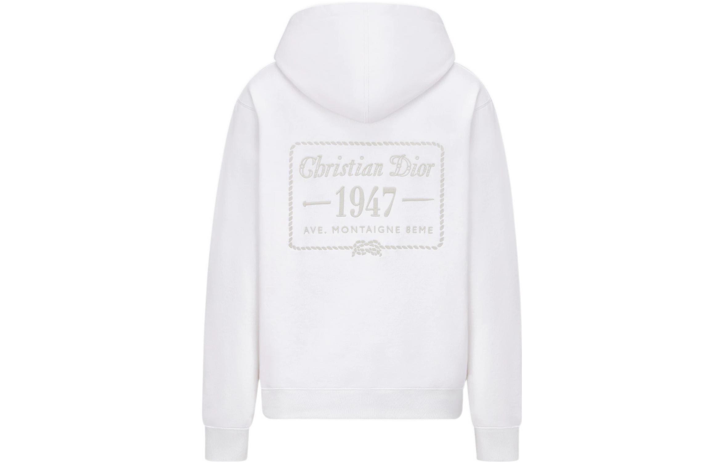 DIOR CD 1947 Limited Edition SS22  Oversized Letter Hoodie - White. 243J691B0531-C081 圖 3