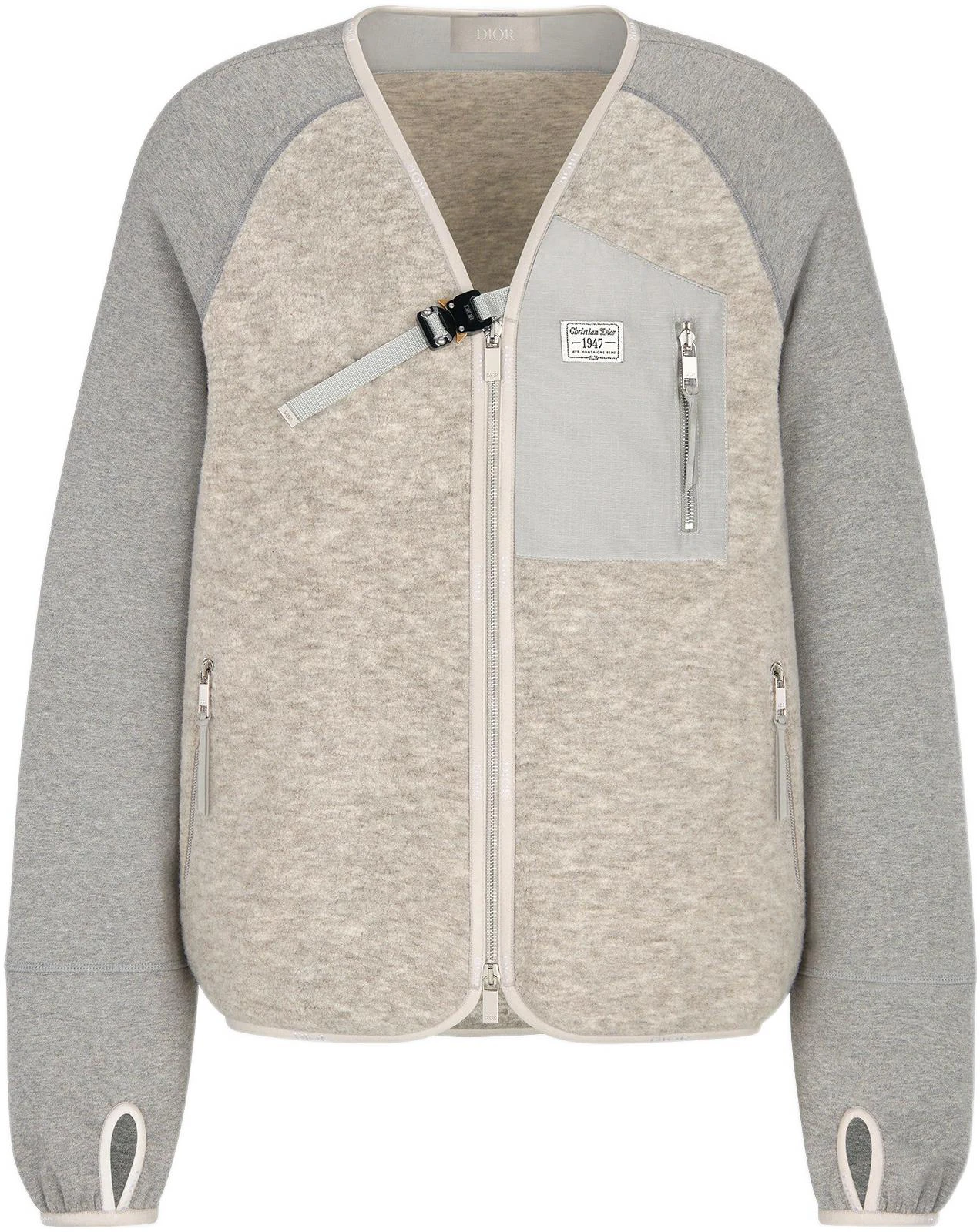 dior-cd-1947-ss-22-loose-fit-colorblock-v-neck-zip-jacket-men-s-grey-brown-243-j433-a0801-c888