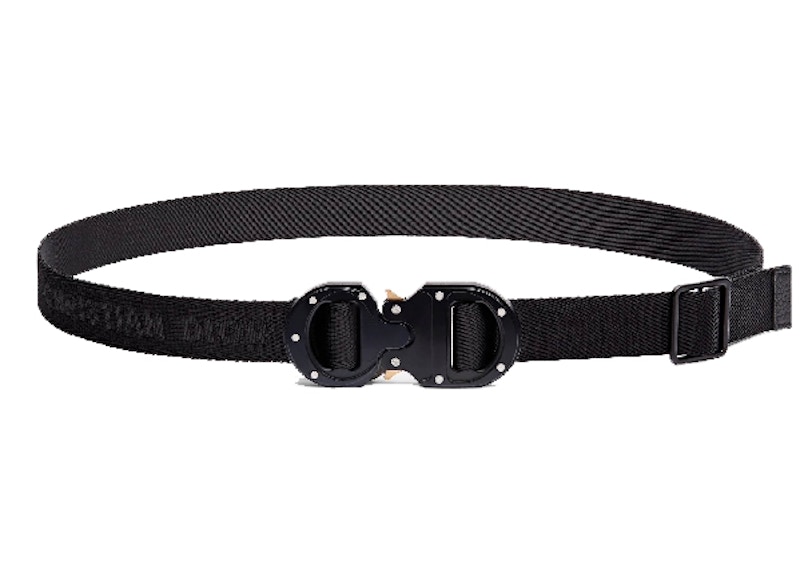 Dior CD Buckle Belt Nylon 25MM Matte Black
