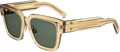 DIOR CD Diamond S3F Square Acetate Metal Sunglasses Transparent Yellow CDDMS3FXR-78C0 DIOR CD Diamond S3F Square Acetate Metal Sunglasses Transparent Yellow CDDMS3FXR-78C0