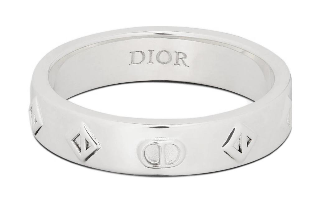 DIOR CD Diamond Silver Ring for Men - Silver. R1227HOMST-D990