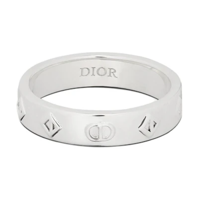DIOR CD Diamond Silver Ring for Men - Silver. R1227HOMST-D990