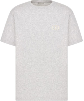 ディオール CD アイコン 刺繍 コットン クルーネック ルーズフィット Tシャツ グレー SS24 943J605A0554-C881 Order ディオール CD アイコン 刺繍 コットン クルーネック ルーズフィット Tシャツ グレー SS24 943J605A0554-C881