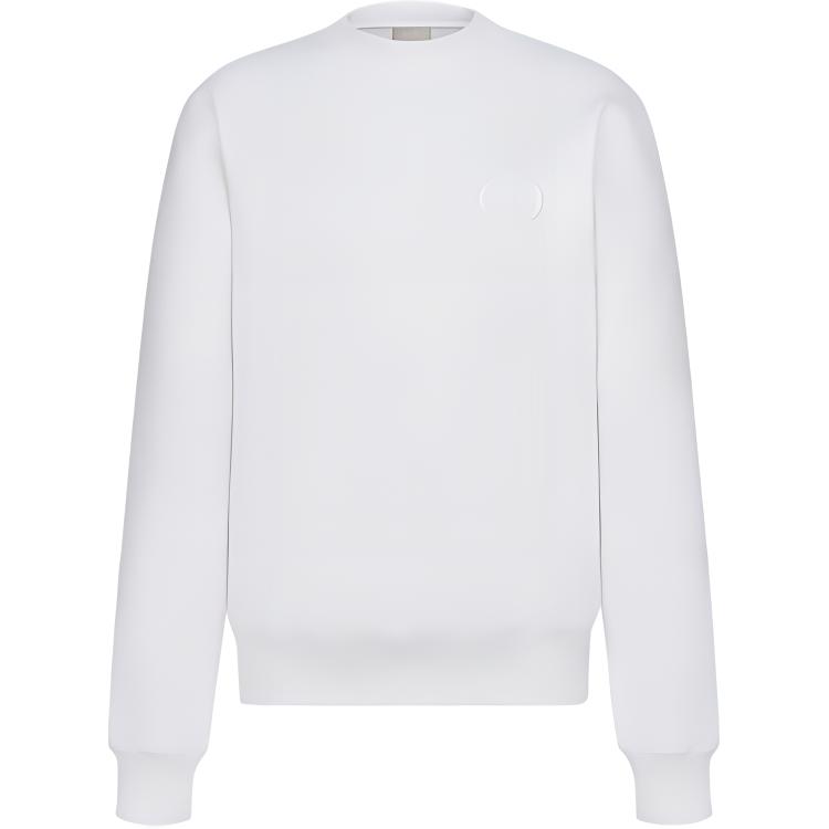 DIOR CD Logo Embroidered Crewneck Sweatshirt White () 113J699A0531-C080