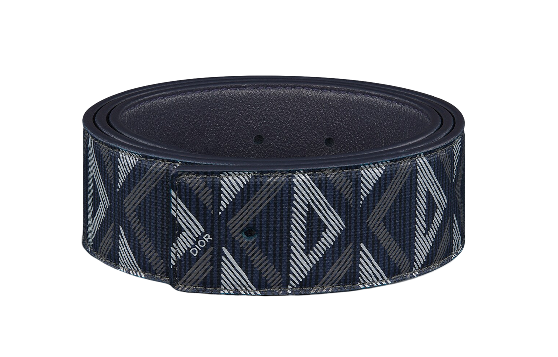 Shop ディオール CD モノグラム スムースバックル レザーベルト ブルー 4CM幅 4804ZZCDP-H36B