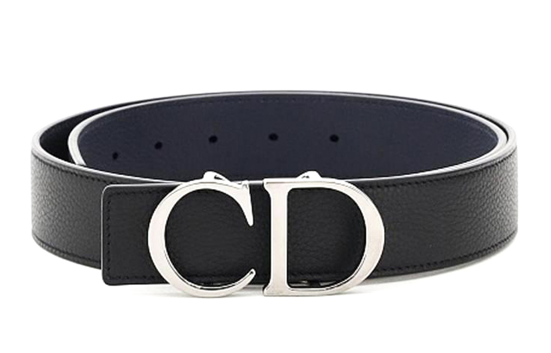 Order DIOR CD Tali Pinggang Kulit Hitam Lelaki Gesper Perak. 4353RUTAMH16Q