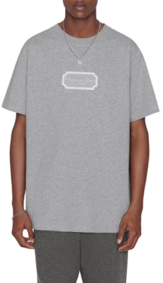 DIOR Christian Couture Relaxed-Fit Grey T-Shirt Casual Short Sleeve Tee. 343J696C0554-C880 Details for DIOR Christian Couture Relaxed-Fit Grey T-Shirt Casual Short Sleeve Tee. 343J696C0554-C880