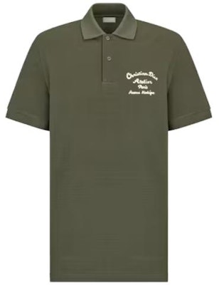 DIOR Christian Dior Atelier Embroidered Polo Shirt Green Short Sleeve. 293J832A0448-C680 Buy DIOR Christian Dior Atelier Embroidered Polo Shirt Green Short Sleeve. 293J832A0448-C680