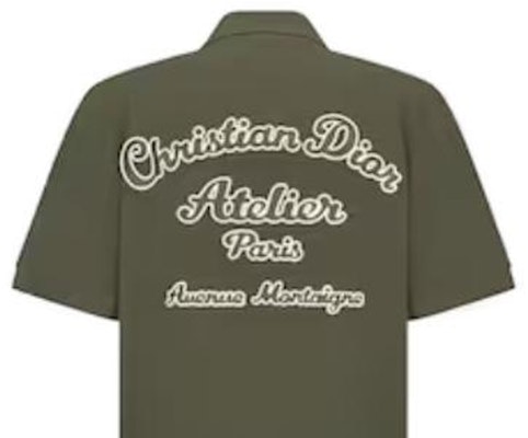 DIOR Christian Dior Atelier Embroidered Polo Shirt Green Short Sleeve. 293J832A0448-C680 Sizing DIOR Christian Dior Atelier Embroidered Polo Shirt Green Short Sleeve. 293J832A0448-C680