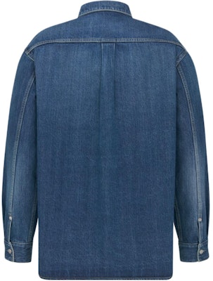 DIOR 克里斯汀迪奧 男裝藍色刺繡Logo長袖襯衫Button-Up。 443D587AY556-C580 Lookbook DIOR 克里斯汀迪奧 男裝藍色刺繡Logo長袖襯衫Button-Up。 443D587AY556-C580