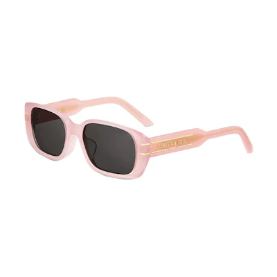 DIOR Christian Dior Paris Irregular Pink Acetate Metal Sunglasses SGTS12FXR_40A0