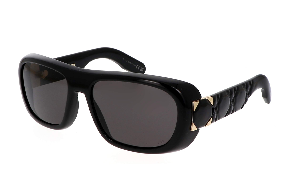 DIOR Classic Logo Square Sunglasses Black Unisex Couple Style Acetate Frame LADY 9522 S1I-10A0-59