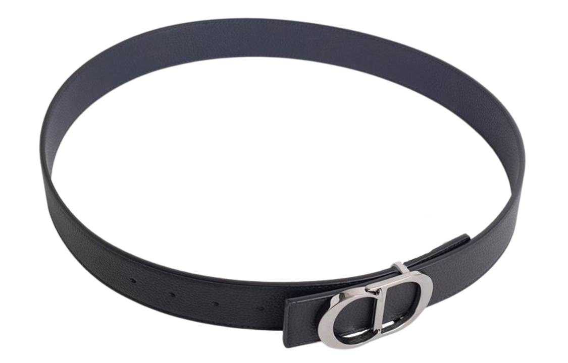 DIOR Classic Reversible Smooth Buckle Leather Belt for Men - 3.5cm Width 4371RUTAM-H16Q