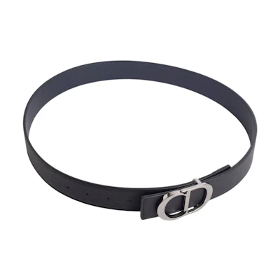 DIOR Classic Reversible Smooth Buckle Leather Belt for Men - 3.5cm Width 4371RUTAM-H16Q