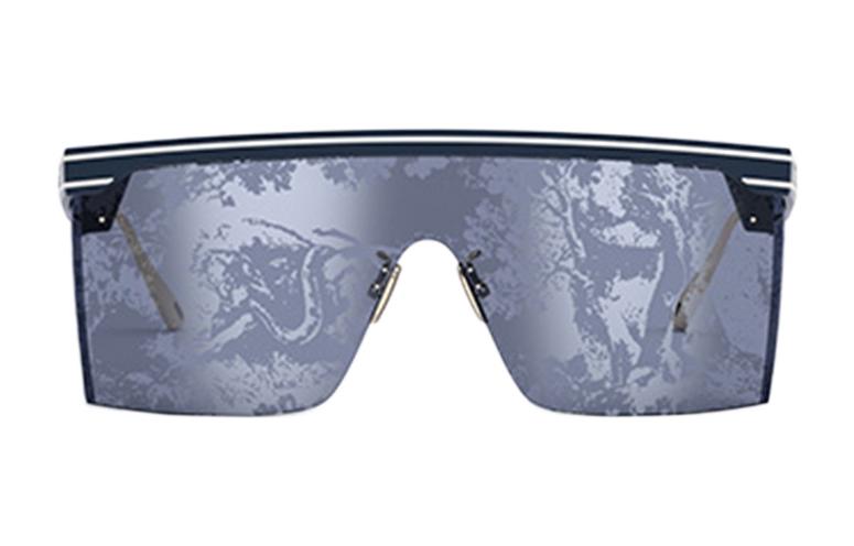 DIOR CLUB M1U Blue Toile de Jouy Rectangular Sunglasses Unisex Couple Style Blue DIORCLUB-M1U-31B4 圖 3