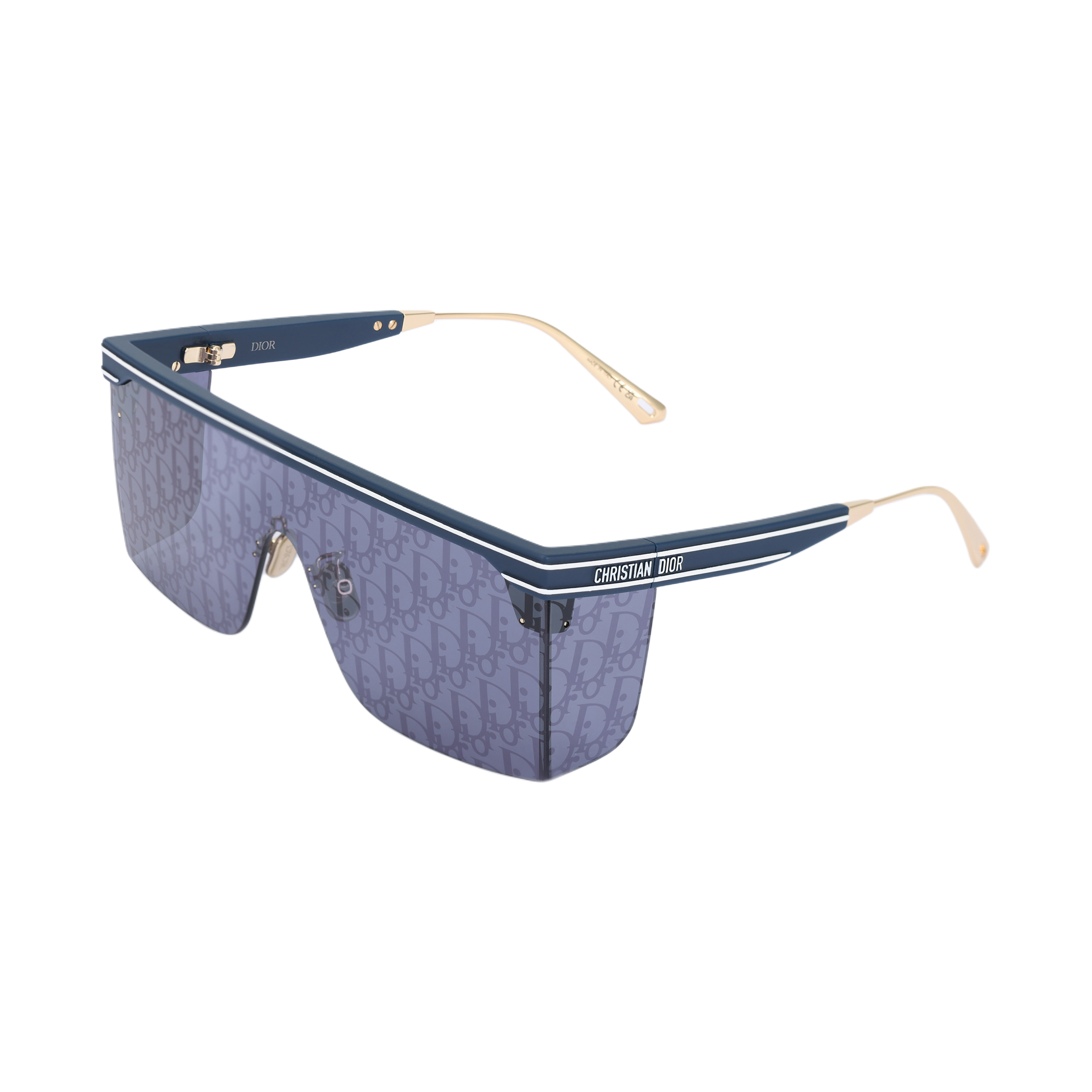 DIOR CLUB M1U Square Sunglasses Blue Monogram Unisex Fashion Eyewear DIORCLUB-M1U-31B8