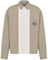 Dior Coach Jacket Beige Colorblock Single-Breasted Logo Long Sleeve 483D485AY545-C180 Dior Coach Jacket Beige Colorblock Single-Breasted Logo Long Sleeve 483D485AY545-C180