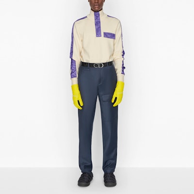 DIOR Sweater Kolar Tinggi Blok Warna 113M623AT192-C084 Shop DIOR Sweater Kolar Tinggi Blok Warna 113M623AT192-C084