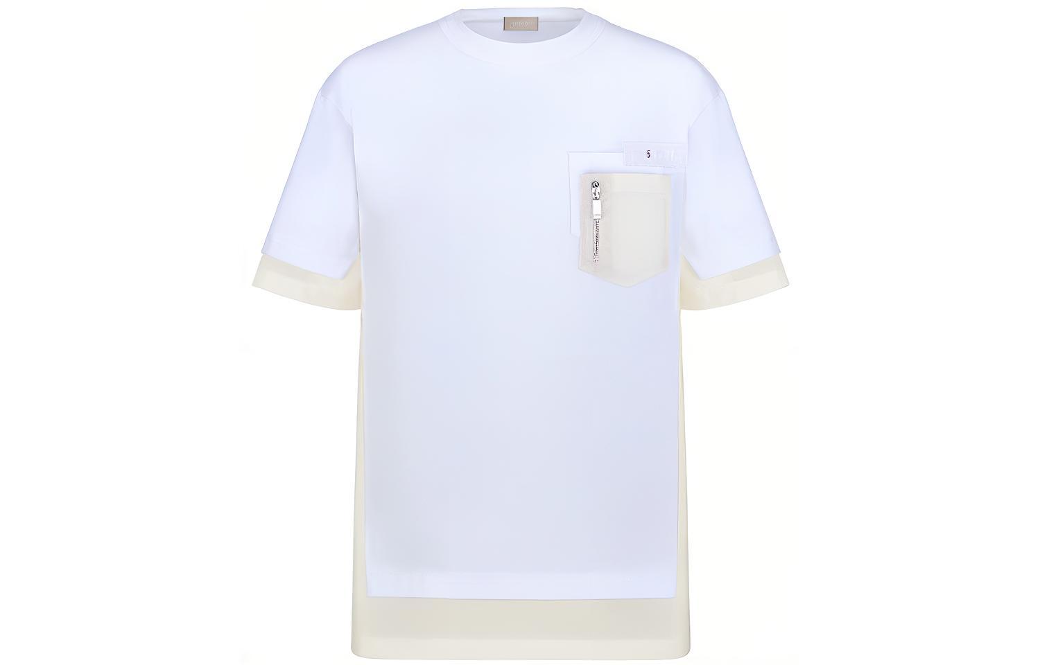 Dior Colorblock Crewneck Loose-Fit T-Shirt White 213J669A0554-C080