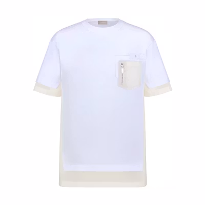 Dior Colorblock Crewneck Loose-Fit T-Shirt White 213J669A0554-C080