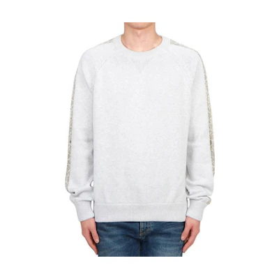 DIOR Colorblock Fitted Crewneck Pullover Sweatshirt Men’s Grey 113M638AT187-880