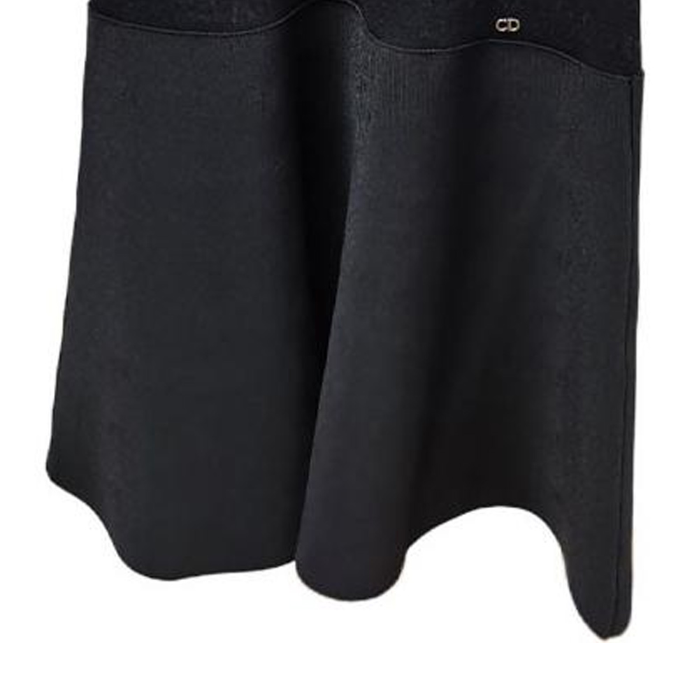 Details for DIOR 拼色中長款半高領連身裙 女款 黑色短袖 6H24611AM59-1901