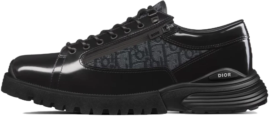 Scarpe Casual Basse DIOR in Pelle Nera con Lacci Combat. 3DE379ZXF_H969 Buy Scarpe Casual Basse DIOR in Pelle Nera con Lacci Combat. 3DE379ZXF_H969