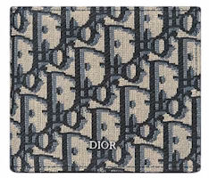Dior Compact Wallet Beige and Black Dior Oblique Jacquard Dior Compact Wallet Beige and Black Dior Oblique Jacquard