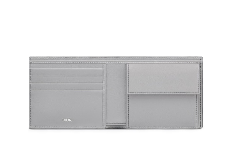 Dior Compact Wallet Oblique Jacquard Gray 圖 2