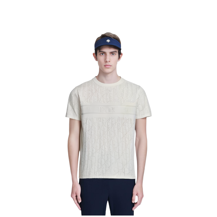DIOR Cotton Terry Print Short Sleeve T-Shirt Off-White 943J605E0602-C020 圖 3