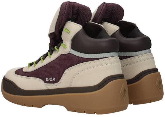 Dior Deanアンクルブーツ (ベージュ/バーガンディ) 3BO284ZPF-H169 Shop Dior Deanアンクルブーツ (ベージュ/バーガンディ) 3BO284ZPF-H169