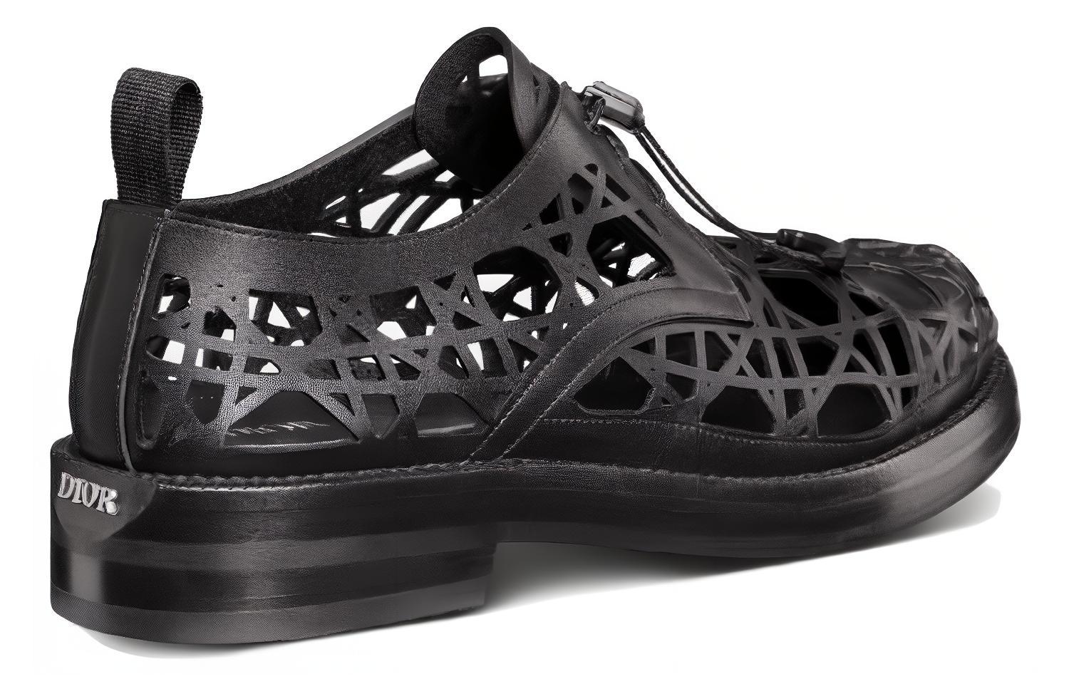 Lookbook DIOR 迪奧 Carlo 牛皮革 曲紋藤格紋 德比鞋 男款 黑色