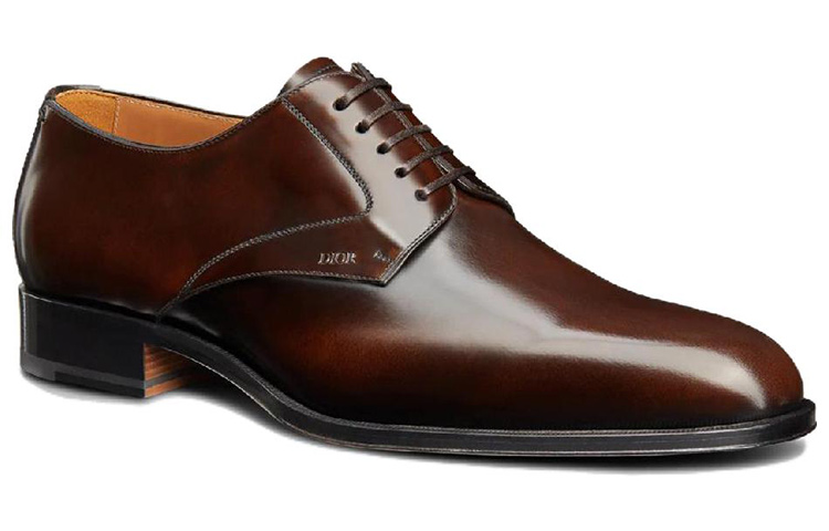 Lookbook DIOR 迪奧 Dior Timeless 小牛皮德比鞋 深棕色
