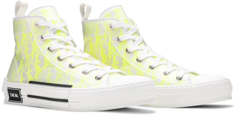 디올 B23 하이탑 '오블리크 - 화이트 옐로우' 3SH118YNT-H160 Cheap 디올 B23 하이탑 '오블리크 - 화이트 옐로우' 3SH118YNT-H160