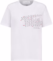 Order DIOR Dioramour 白色印花 Logo 圓領短袖男T恤. 453T09A4546-X0200