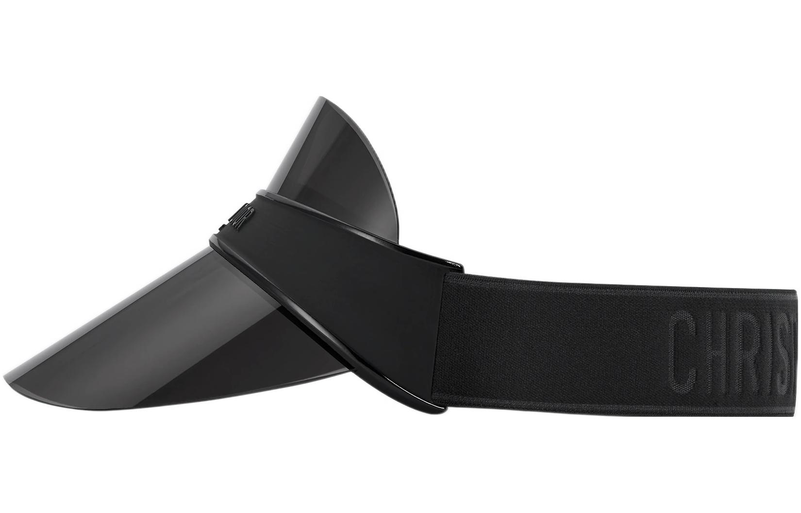 Shop DIOR DiorClub V1U Visor Hitam Unisex dengan Desain Logo Warna Solid. DIORCLUB  V1U 11A0