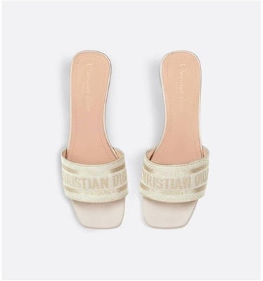 Dior Dway Heeled Mule 'Gold Sandal' KCQ858SBXS49K Purchase Dior Dway Heeled Mule 'Gold Sandal' KCQ858SBXS49K