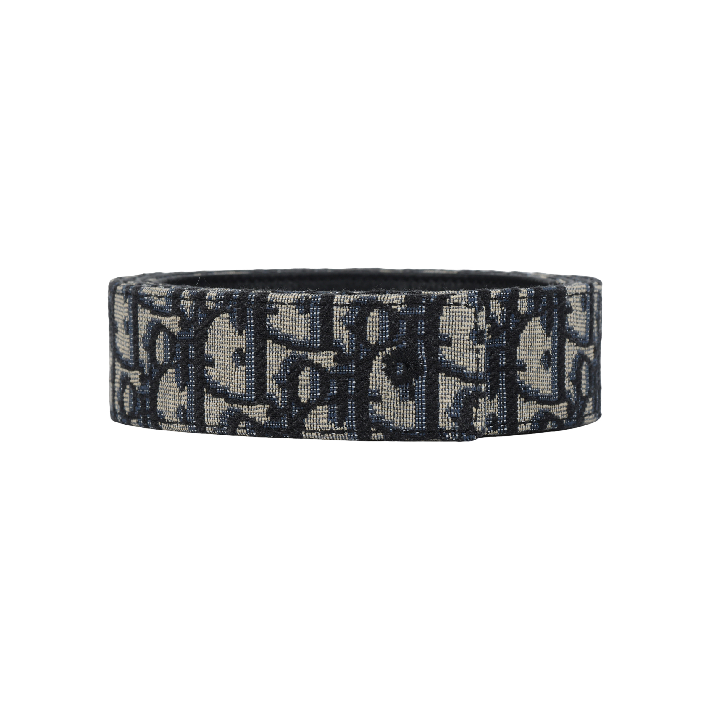 DIOR Embossed Leather Belt Black 3.5cm 4800ZZYSE-H05E