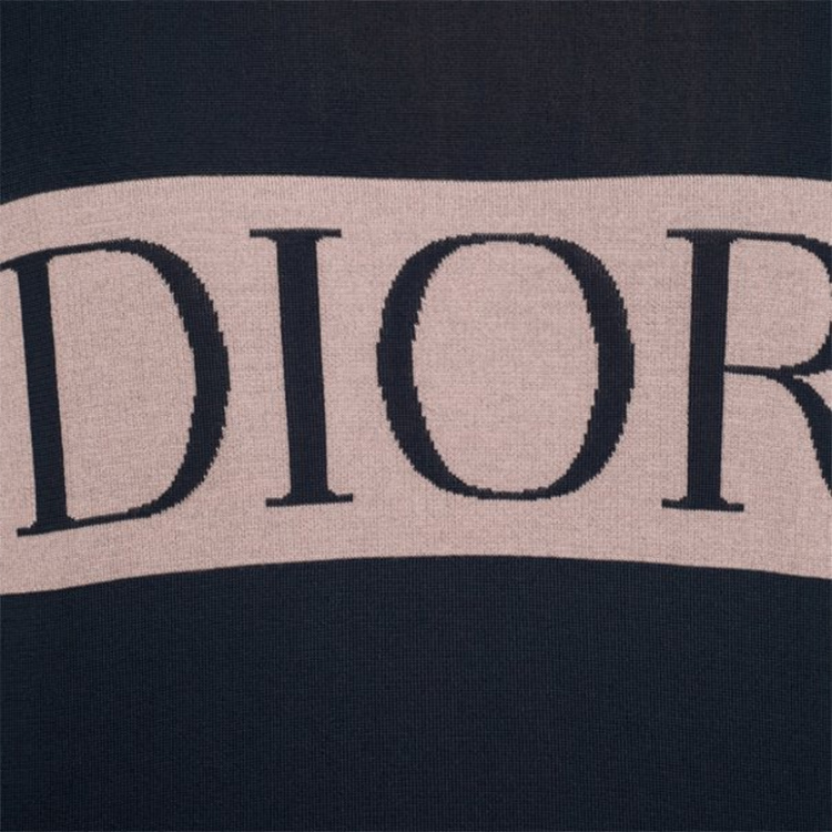 Sizing DIOR Sweater Cashmere Bordir Navy Blue. 943M667AT051-584