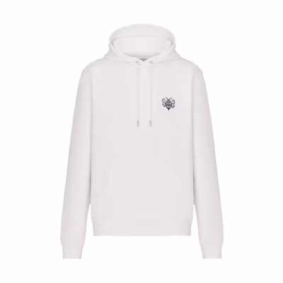 Dior Embroidered Bee Hoodie White Mens 033J605G0531-C085