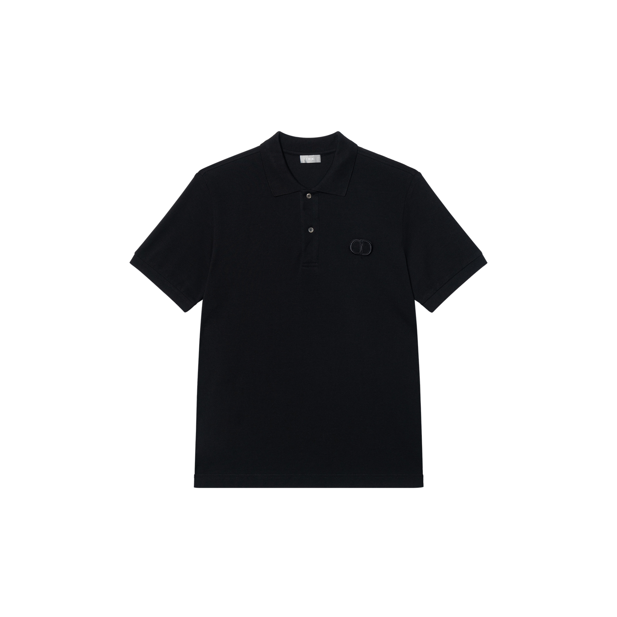 Dior Embroidered Button-Up Polo Shirt for Men Black 013J800A0373-C989