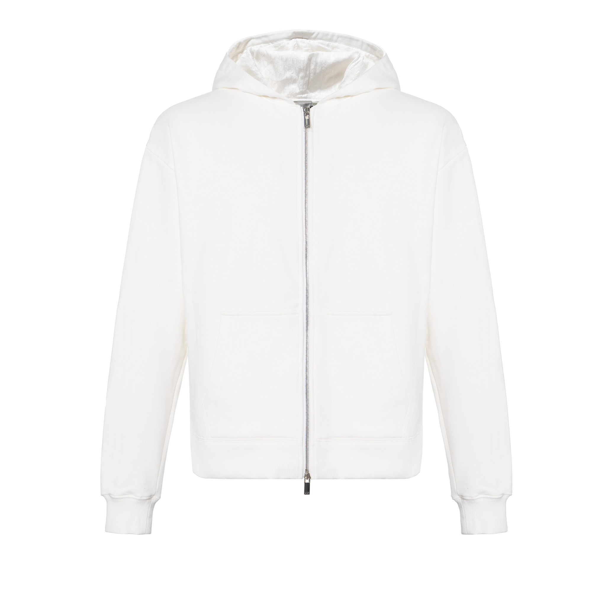 Dior Embroidered Letter Zip Hoodie White Loose Fit 293J650A0531-C080