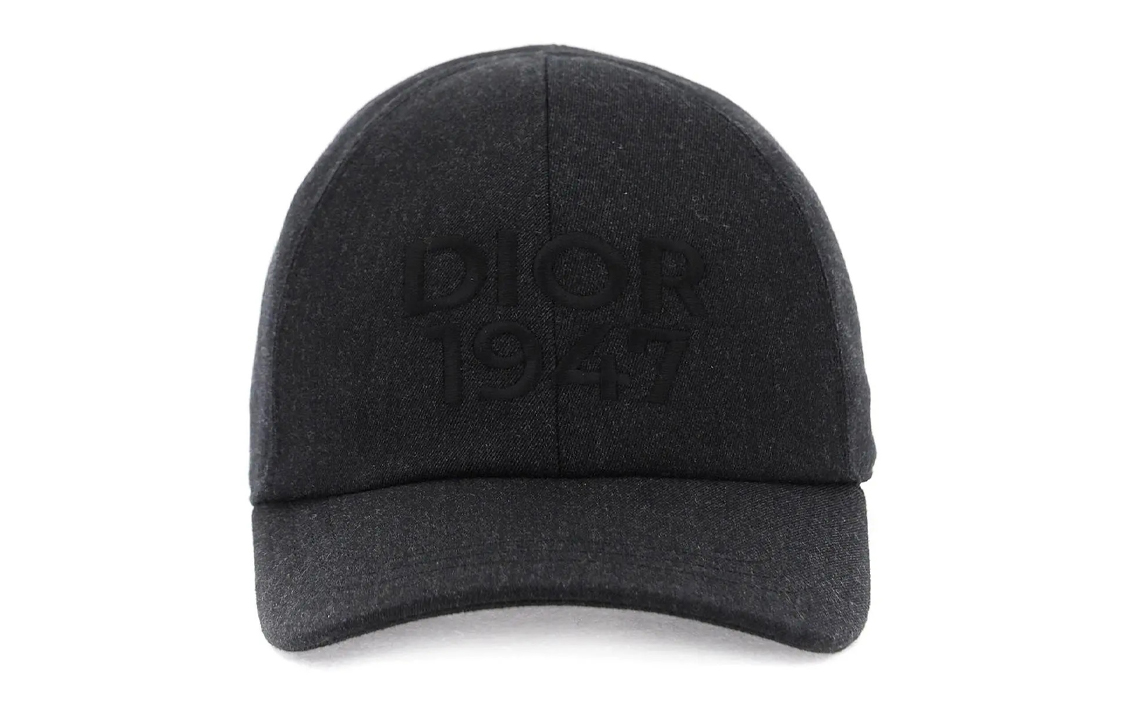 DIOR Embroidered Letters Cap -  Black Baseball Hat 393C908B5180C889
