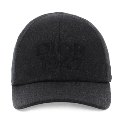 DIOR Embroidered Letters Cap - Black Baseball Hat 393C908B5180C889