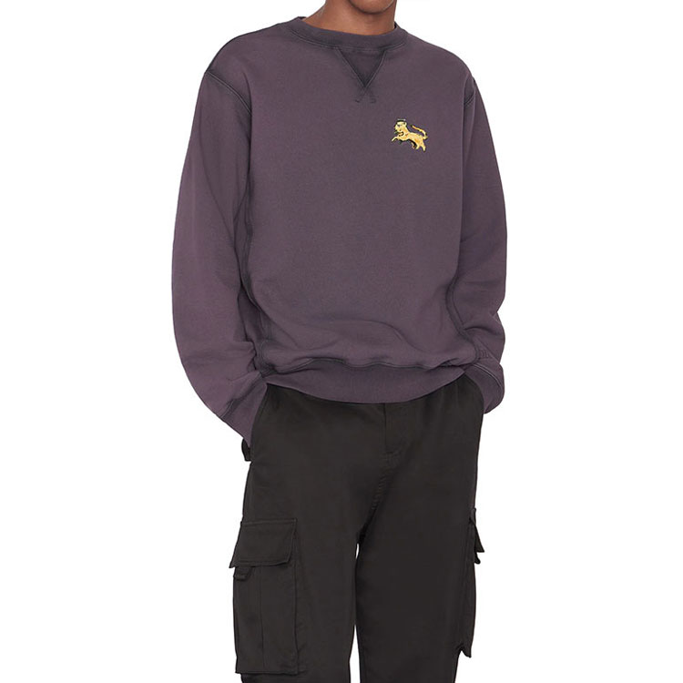 Lookbook DIOR Sweatshirt Lengan Panjang Bordir Singa Ungu Muda Casual 143J687B0531-C340