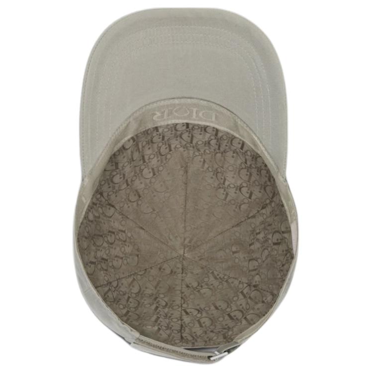 Details for Topi Besbol Kapas Dior Logo Sulaman Beige Uniseks Gaya Pasangan 483C901G6144_C800