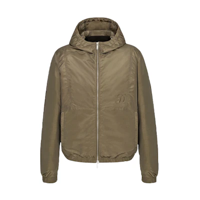 DIOR Embroidered Logo Hooded Jacket Green - Seasonal New Arrival. 013C402H5149-C100